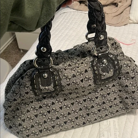 Stylish Black and Gray Monogram Women's Bag - Picture 1 of 3